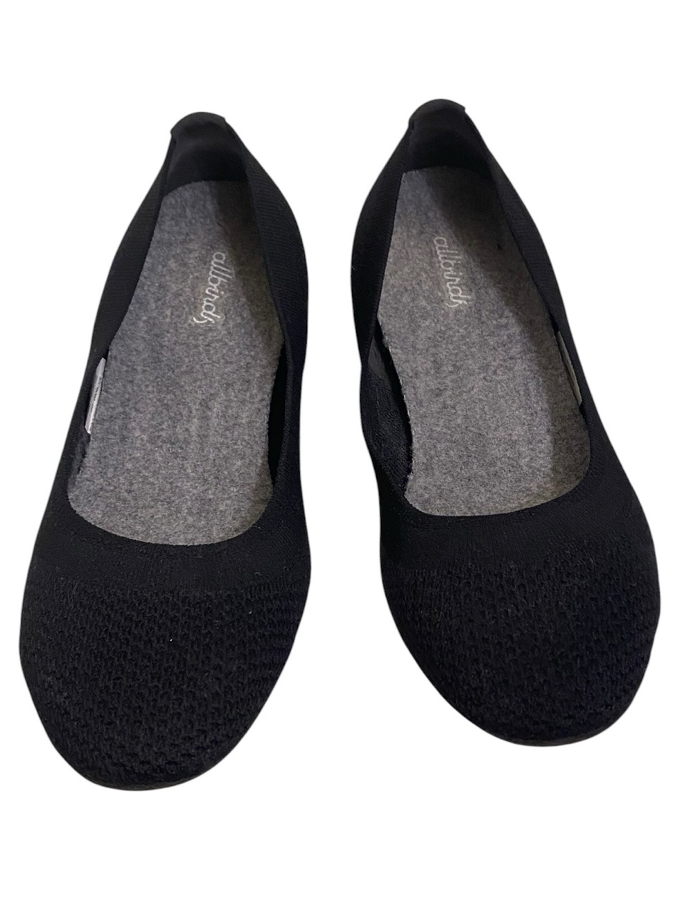 ALL BIRDS KNIT BLACK BALLET FLATS RUBBER SOLES SIZE 8 COMFORT FLATS FLEXIBLE - Picture 2 of 10